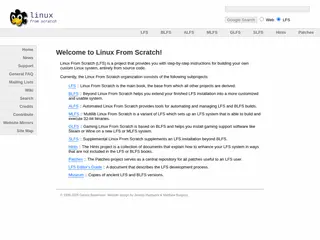 Welcome to Linux From Scratch!