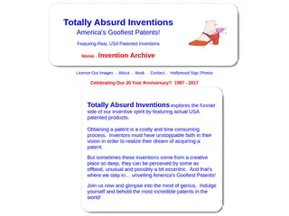 Home - Totally Absurd Inventions & Patents, America's Goofiest Patents