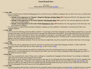Ernest Bramah News