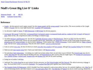 Niall's Great Big List O' Links