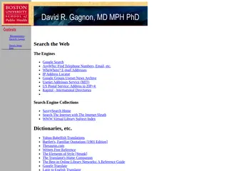 Web Search Engines and References
