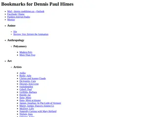 Bookmarks for Dennis Paul Himes