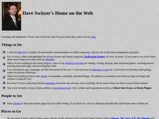 Dave Switzer's Home on the Web