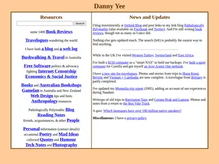 Danny Yee's home page
