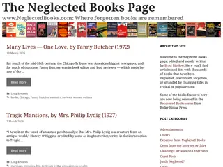 The Neglected Books Page – www.NeglectedBooks.com: Where forgotten books are remembered