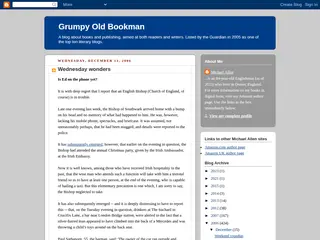 Grumpy Old Bookman: Wednesday wonders