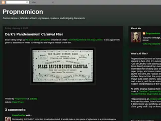 Propnomicon: Dark's Pandemonium Carnival Flier