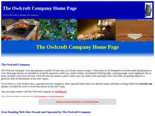 The Owlcroft Company Home Page