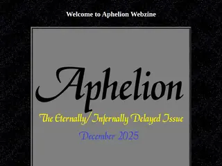 Aphelion: The Webzine of Science Fiction and Fantasy