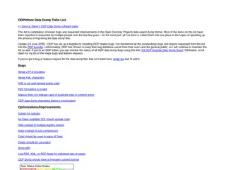 ODP/dmoz Data Dump ToDo List