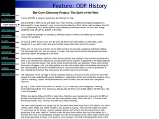 The History of the Open Directory Project