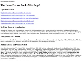 Lawrence Person's Lame Excuse for a Book Catalog