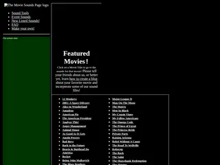 The Movie Sounds Page - Your link to the world's BEST movie audio files and sound clips!