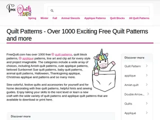 1000+ Exciting Quilt Patterns, Applique, Outlines: FreeQuilt