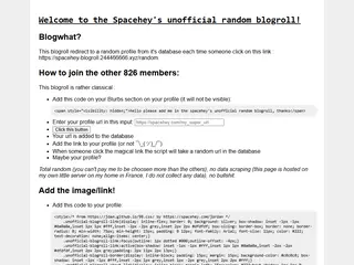 Spacehey unofficial blogroll