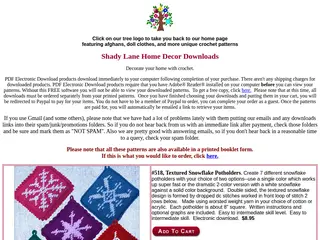 Home Decor Crochet Pattern Downloads