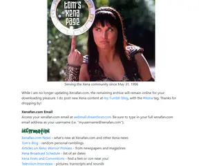 Tom's Xena Page - Your Source For Xena Downloads - www.xenafan.com
