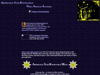 Aboriginal (Native American) Star Knowledge: Menu