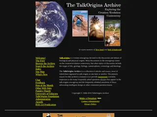 TalkOrigins Archive: Exploring the Creation/Evolution Controversy