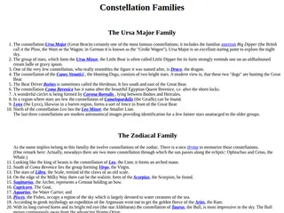 Constellation families