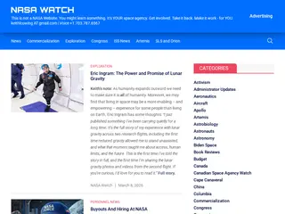 NASA Watch - This is not a NASA website. You might learn something. It's YOUR space agency. Get involved. Take it back. Make it work - for you.