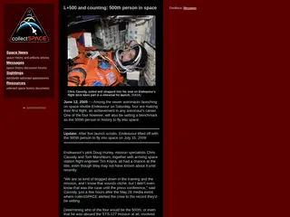 L+500 and counting: 500th person in space | collectSPACE