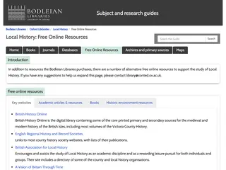 Free Online Resources - Local History - Oxford LibGuides at Oxford University
