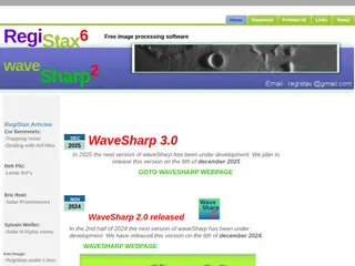 RegiStax/waveSharp- Free image processing software