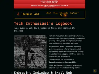 Burgeon Lab: Naty’s Tech Log