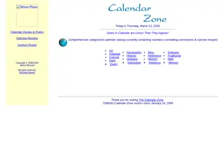 The Calendar Zone -- Bringing Order to Calendrical Chaos!