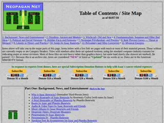 Neopagan Net: Table of Contents / Site Map
