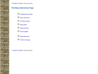 The Maya Astronomy Page