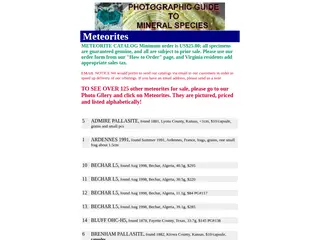 Excalibur Mineral Corporation - Meteorites & Tektites