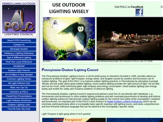 Pennsylvania Outdoor Lighting Council (POLC): glare, light trespass, energy waste, skyglow, pollution