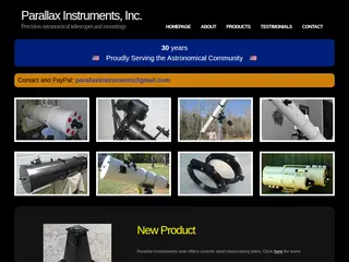 Parallax Instruments, Inc. | Quality Telescopes, Rotating Rings, Tubing, and More