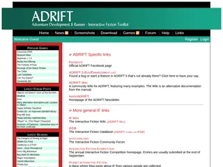 ADRIFT - Interactive Fiction links