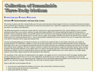 Collection of remarkable three-body motions