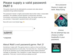 Matt's evil password thing: Part 2!