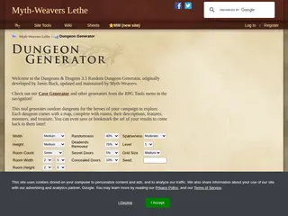 Dungeon Generator for D&D - Myth-Weavers Lethe