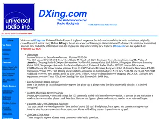 DXing.com Web Resource for shortwave, scanner and ham radio hobbyists