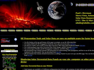 HF Propagation and Solar-Terrestrial Data Website