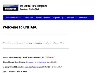 CNHARC.org – The Central NH Amateur Radio Club