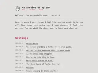 An archive of my own