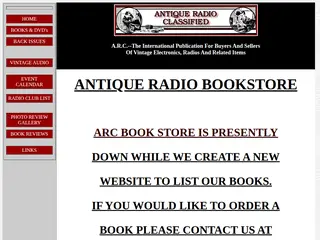 Antique Radio Classified - The International Publication for Vintage Electronics, Radios, Audio, TV, and Test Equipment Collectors