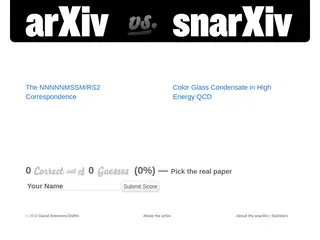 arXiv vs. snarXiv