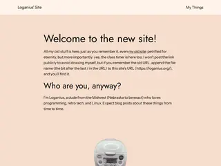 Loganius' Site – my home on the interwebs