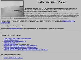 California Pioneer Project