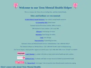 Teen Mental Health Resource