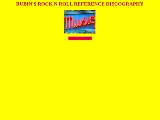 RUBIN'S ROCK N ROLL REFERENCE DISCOGRAPHY