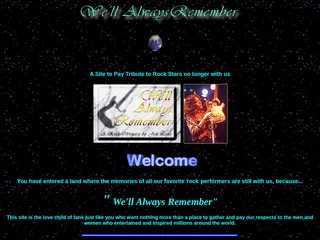 We'll Always Remember - Rock Tribute website.